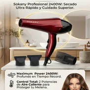 Secadora de pelo profesional Sokany 2400 W Mensajería disponible. Se aceptan transferencias - Img 54498995