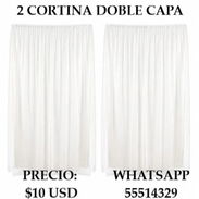 2 CORTINAS DOBLE CAPA TRASLUCIDAS, ENTREGA DE FACTURA, VARIEDAD DE COMBOS - Img 55119078
