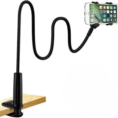 📱 Soporte móvil flexible largo 70 cm 🔄 ajustable 360° para cama, escritorio y mesita de noche - 6/6