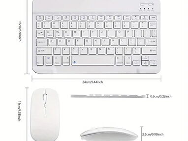 Set de teclado y mouse inalámbricos  De 10¨ para IPad Air Pro, Tablet... Sistemas operativos compatibles: Android, IOS y - Img main-image