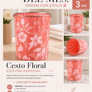 ‼️Cesto (papelera)‼️Rosado Papeleras, cestos, de plástico engomado. - Img 55944323
