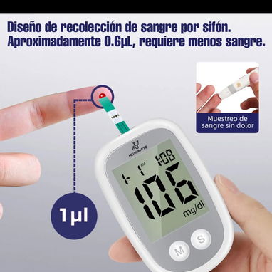 Glucómetro digital con 50 tiras y 50 lancetas - Img 117811458