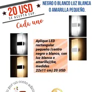 Aplique rectangular LED pequeño centro negro o blanco. - Img 54021921