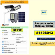 Lampara solar Rolinger 800W  100 USD ...51596013...Garantia 7 dias ...Transporte costo adicional  (MV-822) - Img 56966389
