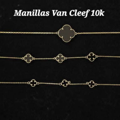 Csdenas, aretes y manillas van cleff oro original 10k - 5/5