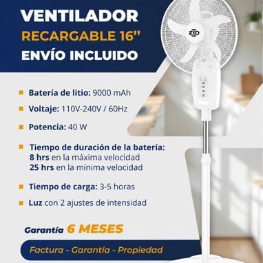 Ventilador Recargable - Img 123261270