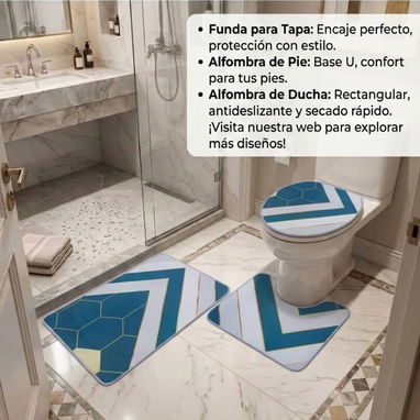 Set de 3 alfombras de baño - Img 122248433