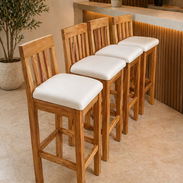 • Banquetas para merendero de madera para su cocina comedor • Juegos de comedor práctico para espacios pequeños - Img 55082253