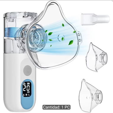 🛍️ Nebulizador portatil 📝 Nebulizador de malla recargable: silencioso, portátil y eficaz. Con pantalla digital, niebla - Img 125561428