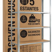 📦 *Estantería Modular Metálica con 5 Baldas Plateado 7house - 75949* - Img 58003547
