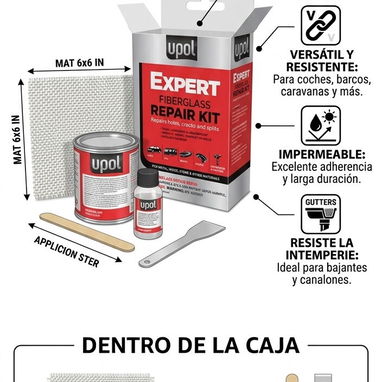 kit de reparación de fibra de vidrio U-Pol Expert - Img 124691156