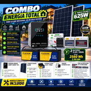 Kits solares con todo incluido, Inversor SUMRY 4000W💡 110V🔌 🔋2x bat de 12.8 v 100 Ah🔋  2 paneles solares de 625 W - Img 58087886