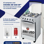 Cocina de gas 20" con horno eléctrico EÒN - Img 52158255