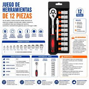 JUEGO DE HERRAMIENTAS DE 12 PIEZAS - CR-V - Img 56792380
