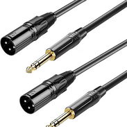 ☎️53544655 🛵 Entrega Disponible ⭐Cable XLR Macho a 6.35 mm (1/4”) TRS – Paquete de 2 ⭐ - Img 56479647