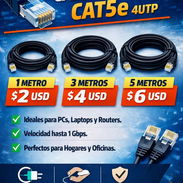 Cables de Red Cat5e 4UTP ✅ Confeccionados a mano, probados y listos para usar. ✅ Ideales para cone - Img 57152471