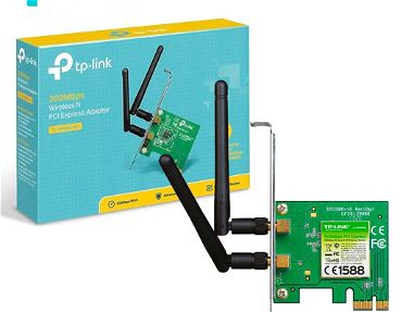TP-Link Tarjeta WiFi para PC Adaptador PCI Express (PCIe) N 300 Mbps con Ángulo de Perfil Bajo, 53828661 - Img main-image