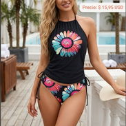 🏝️TRAJE DE BAÑO PARA MUJER _ 2 PIEZAS_TALLA M _ DISEÑO FLORAL - Img 56094670