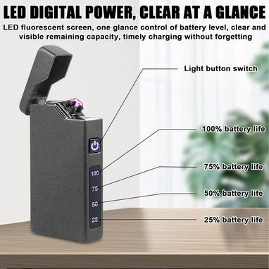 🔥Encendedor eléctrico USB recargable – Fosforera de plasma portátil con indicador🔋 | Regalo elegante🎁 - Img 106866941