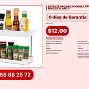 ESTANTE ORGANIZADOR MULTIFUNCIONAL DE 2 NIVELES BLANCO VPT#-0060 - Img 56823791
