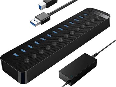 ✅HUB ORICO 13 Port USB 3.0 Hub + Quick Charge   12V/5A (60W)  70$ Nueva en su caja !! - Img 49423741