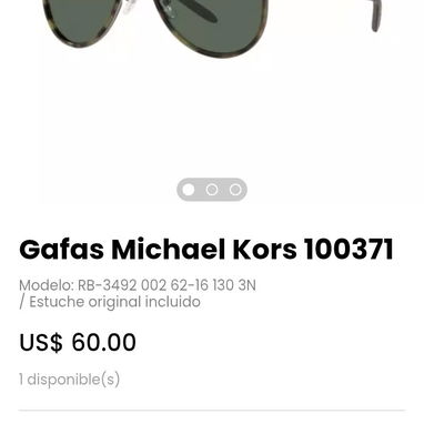 Gafas Michael Kors. Estuche original incluído. De mujer y hombre. Originales - 4/4