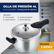 Olla de presión 4L acero inoxidable marca EKO - Img 55838045
