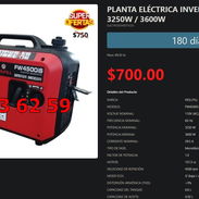 HOLLFILL FW4500iS PLANTA ELÉCTRICA 3250W NOMINAL INVERTER VPT-0211 - Img 54486499