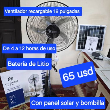 Ventiladores recargables de 16 y 18 pulgadas, con batería de Litio - Img 123485225