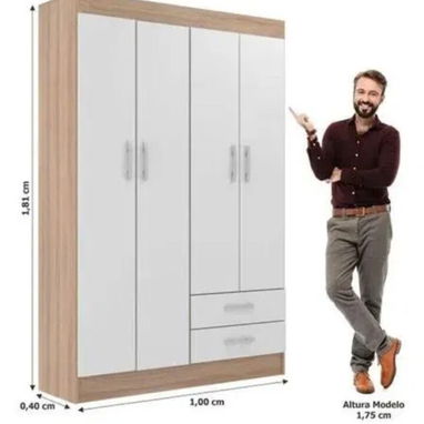 Escaparate estilo francés de 4 puertas y 2 gavetas - Img 125847168