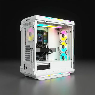 Nuevo en 馃摝馃摝260usd CORSAIR iCUE 5000T RGB Mid-Tower ATX - Carcasa para PC, 208 LED RGB direccionables individualmente - Img 112388868