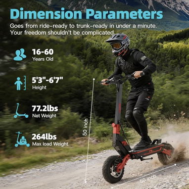 Carriola/Scooter/Patinete eléctrico 1500W 70 km autonomía - Img 127749695