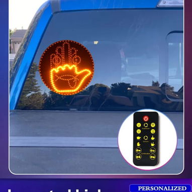 luz LED para ventana trasera de coche con forma de mano - Img 100435069