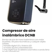 Compresor de aire inalámbrico DCNB. Bomba de aire de mano inalámbrica con motor brushless. - Img 54293699