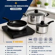 Juego de Calderos+Cocina de Inducción de 1 Hornilla. 6 meses de Garantía. Domicilio incluido. - Img 57086278