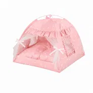 Cama tipo Tienda Cozy Princess para Mascotas - Img 57092776