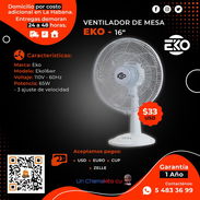 💲33💲VENTILADOR DE MESA EKO. FACTURA Y GARANTÍA DE 1 AÑO. TLF 54833699 - Img 49442328