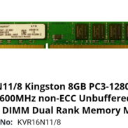 Vendo DDR3 1x8gb bus 1600 kinstong - Img 45345281