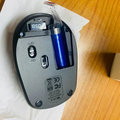 RAT001 Mouse 2.4GHz 10m Alcance 99.1x62.7, Mouse Inalámbrico RAT001 DPI Ajustable 800-1600 VPT# - Img 127757186