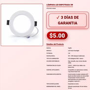 LÁMPARA LED EMPOTRADA 3W . - Img 57881996