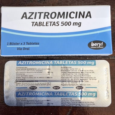 ©️- Azitromicina 500 mg, 1 Tira de 3 Tabletas (Via Oral) -©️ - Img 117522810