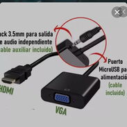Adaptador HDMI-VGA 1080p Full HD (con audio) - Img 45426408