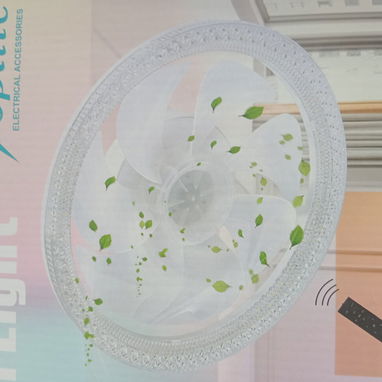 Lámpara Con Ventilador Led 30W Control Remoto, Lámpara Led Fan 30W Ahorro Energía y Confot VPT# - 8/10