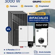 😎 SISTEMA SOLAR FOTOVOLTÁICO (4 PANELES, BATERÍA, INVERSOR) ♦️ 3000 w 🔴 EKO 💲 3550 USD - Img 54335261