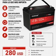 🔋 ¡NUEVA 100% LiFePO4! BATERÍA DE LITIO DUMFUME 12V 100Ah 🔋 - Img 56132478