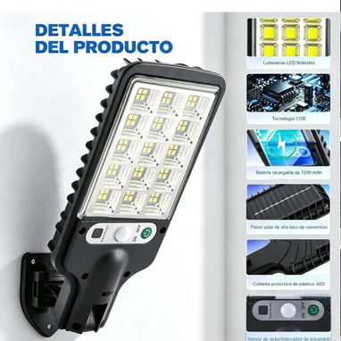 Lámpara Led Solar Exterior  Alumbrado con Sensor de Movimiento IP68 - 7/7