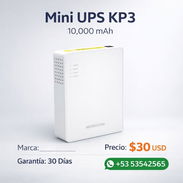 Para su Router / Respaldo Para Router Mini UPS KP3 10,000 mAh - Img 55702142