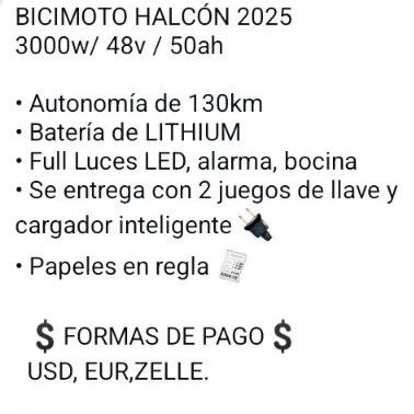Moto Eléctrica Halcón - Img 121620015