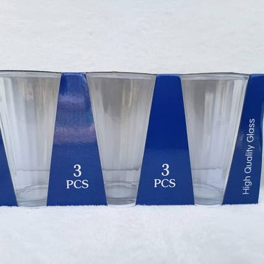 Set de vasos de vidrio (3 piezas) 🥤✨ Clásicos, prácticos y resistentes para el uso diario. 2 modelos. 📞56249037 - Img 121526567