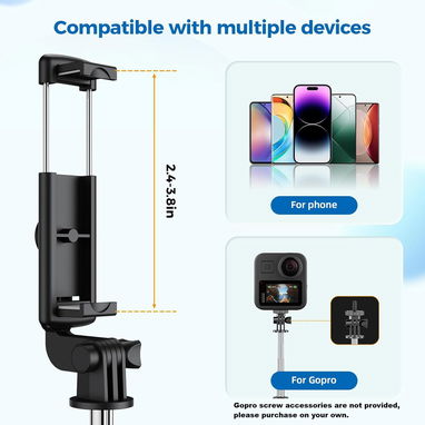 * Trípode y Selfie Stick 2 en 1 con Control Remoto Bluetooth marca Aourxi - Img 107751494